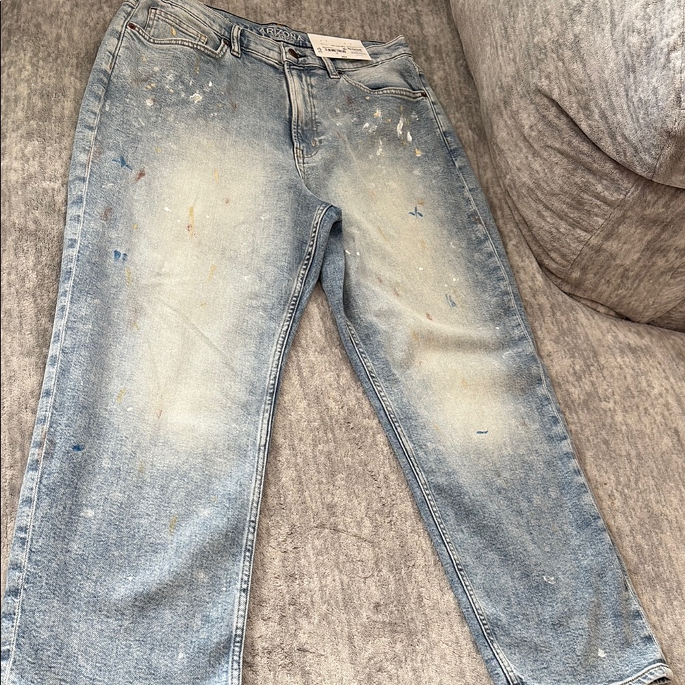 Arizona Jean Company High Rise Blue Jeans with Vintage Wash
